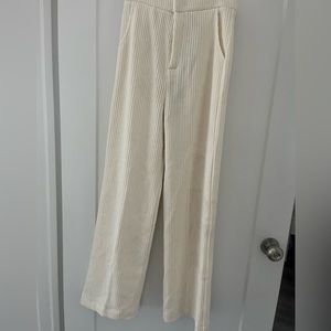 High waist white pants great for fall winter
